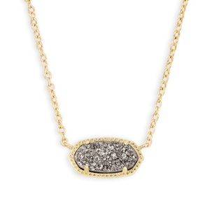 Kendra Scott Elisa Gold Necklace In Platinum Drusy